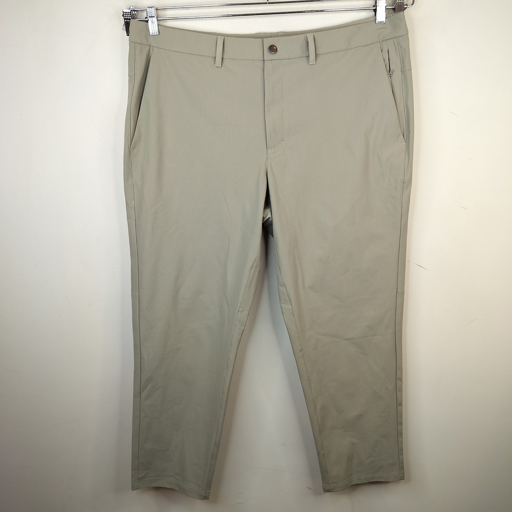 CRZ YOGA Performance Chino Pants 40 Mens Flat Front Golf Commute Office